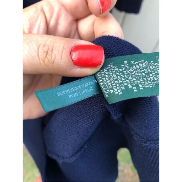 Lauren Jeans Company Ralph Lauren LRL PRL Navy Blue Sweater Dress Size Medium (M - Picture 3 of 6